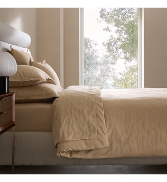 Housse de couette en satin de coton 200 fils - AM.PM - Camel
