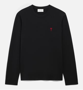 T-shirt Manches Longues Ami de Coeur Rouge unisexe AMI Paris
