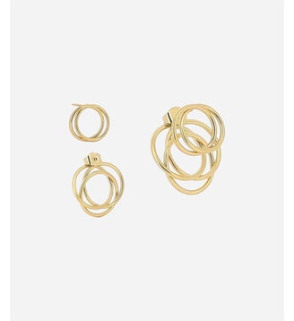 Boucles d'oreilles Tourbillon  en Acier doré - Zag Bijoux - Doré