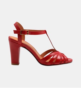 Sandales talon brides - Jules & Jenn - Rouge