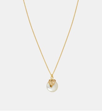 Collier pendentif ajustable   - Positano - Satellite - Blanc