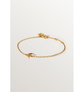 Bracelet lune en argent 925 plaqué or jaune 18 carats - Aristocrazy - Or