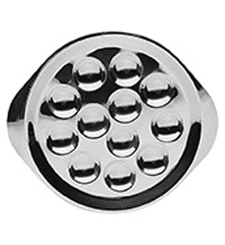 Plat A Escargots Rond 20 Cm 12 Places - Complements - Degrenne - Gris
