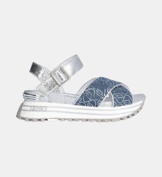 Sandales plateforme en denim - Liu Jo - Bleu denim