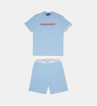 Pyjama avec logo - Dsquared2 - Brouillard bleu