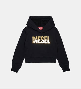 Sweat à capuche avec logo Diesel Kids