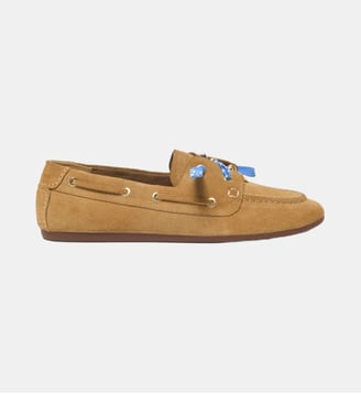 Mocassin bateau en suède - Maje - Camel