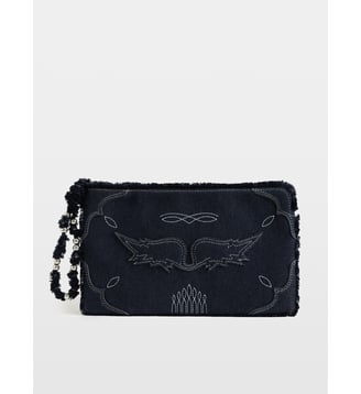 Pochette Angel Denim Western - Zadig&Voltaire - Bleu silent