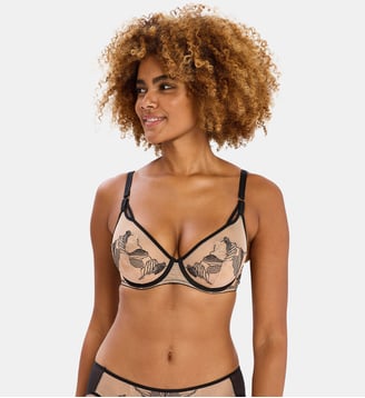 Soutien-gorge corbeille Thilda - Sans Complexe - Noir et rose