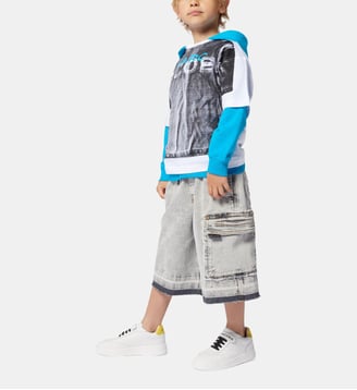 Bermuda long en jean - Marc Jacobs Kids - Black