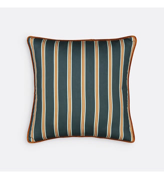 Housse de coussin rayée 45 x 45 cm - La Redoute Interieurs - Rayé vert
