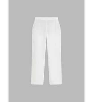 Pantalon en toile de lin - Agnès b. - Blanc