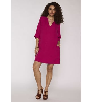 Robe Droite En Lin Blinny - Maison 123 - Fuchsia
