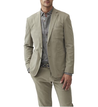 Veste blazer slim en coton et lyocell stretch Fairton - Rodd & Gunn - Sage