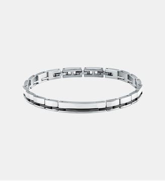 Bracelet T-STEEL - Trussardi - Argent et noir