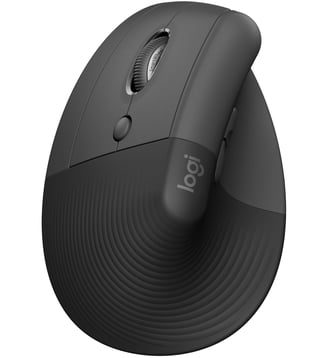 Souris sans fil Lift Ergonomique Gaucher Silencieuse - Logitech - Gris