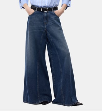 Jean évasé super wide leg - Pinko - Délavage vintage moyen foncé