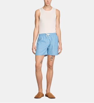Maillot de bain à imprimé chaîne - Sandro - Bleu ciel