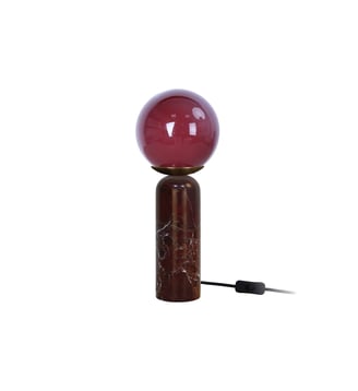 Lampe de Table Lazio Sphere - Bordeaux - 15x15x38cm - Leitmotiv - Rouge bordeaux
