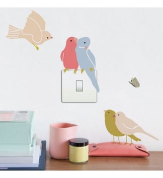 Stickers muraux oiseaux - Mimi' lou - Bleu