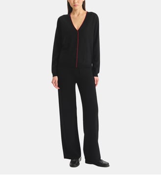 Cardigan Clotaire en laine mérinos - Ines de la Fressange Paris - Noir
