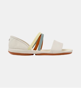 Sandales Right Nina Twins cuir - Camper - Blanc