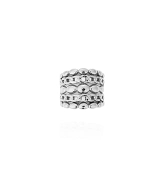 Bague en acier inoxydable HELLENIS - Hipanema - Argenté
