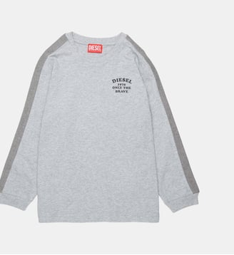 T-shirt à manches longues avec logo Diesel Kids
