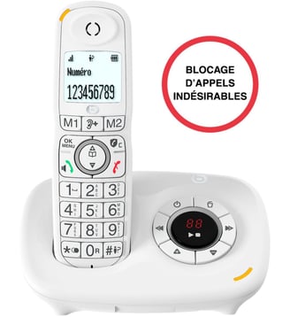 Téléphone sans fil BRIO SOLO Rép - Essentiel B - Blanc