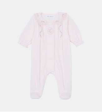Pyjama -  velours écusson TC - Tartine Et Chocolat - Rose pâle
