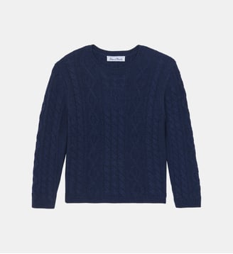 Pull -  laine maille tricot tréssée - Tartine Et Chocolat - Marine