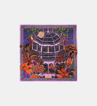 Foulard à motifs JARDIN D'HIVER - Wild - Violet