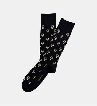 Chaussettes en coton - Cognac - Arthur - Noir