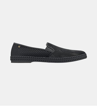 Espadrilles en tissu ton sur ton - Rivieras - Noir
