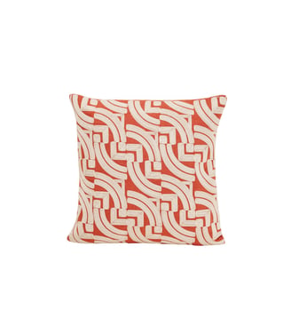 Housse De Coussin  Coton rebrodé d'un motif graphique Madura