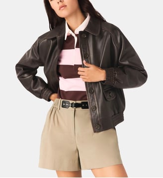 Short en coton - Maje - Camel