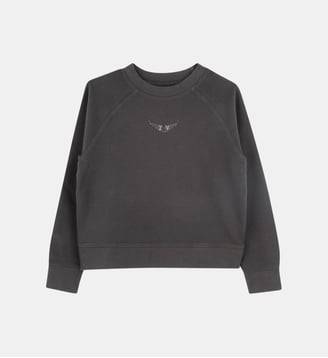 Sweat-shirt en molleton - Zadig&Voltaire Kids - Black