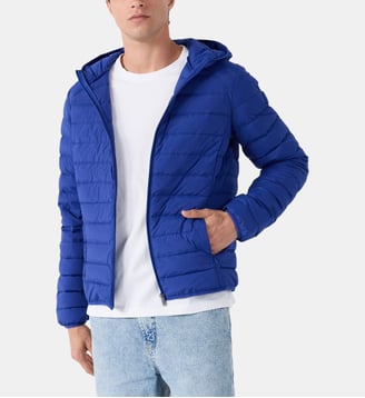 Doudoune légère stretch à capuche Frantz - Jott - Bleu cobalt