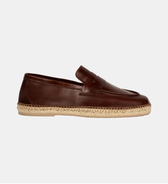 Espadrilles Manosque Cuir - Bobbies - Châtaigne