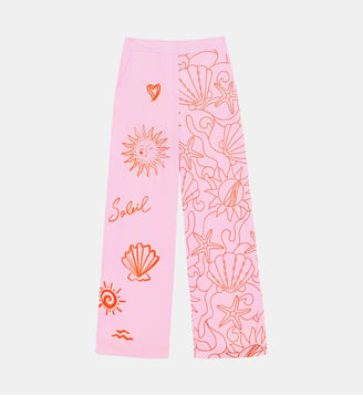 Pantalon droit imprimé graphique POLIA - La Petite Etoile - Bicolor