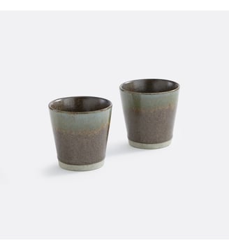 Lot de 2 tasses grès émail réactif - La Redoute Interieurs - Vert