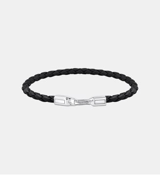 Bracelet fin noir et argent en cuir - Thomas Sabo - Argent