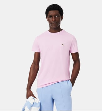 T-shirt coton Pima léger - Lacoste - Rose albizia