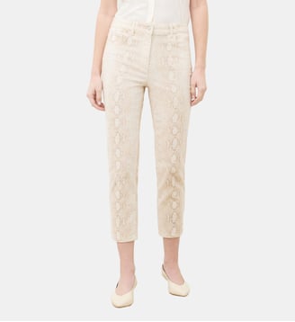Pantalon pmason - Motif uni - Coton - Coupe slim - Caroll - Beige