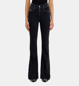 Bootcut Jeans High Waist 1973 D-Partt - Diesel - Noir et gris foncé
