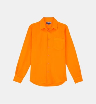 Chemise en lin unie - Vilebrequin - Abricot