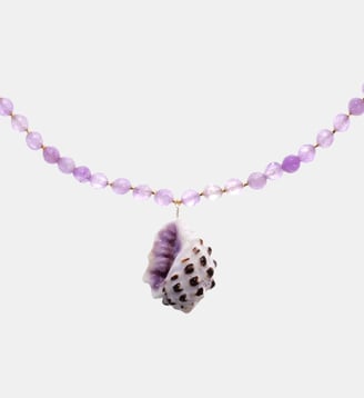 Collier avec perles et pendentif coquillage MANILLE - Hipanema - Améthyste