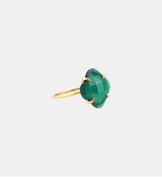 Bague, agate verte, or jaune - Morganne Bello - Or jaune