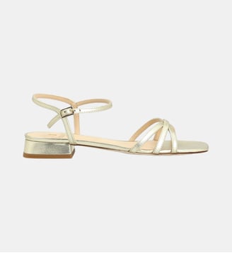 Sandale eugenie - cuir lisse - Colisée Paris - Métallisé
