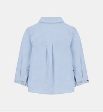 Chemise -  horizon col pointu broderie TC - Tartine Et Chocolat - Bleu